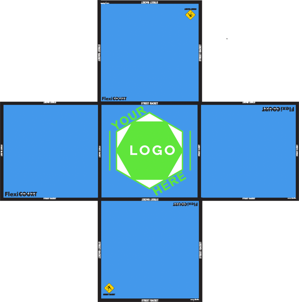 Logo-Druck auf dem Flexi Court