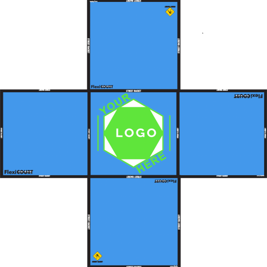 Logo-Druck auf dem Flexi Court