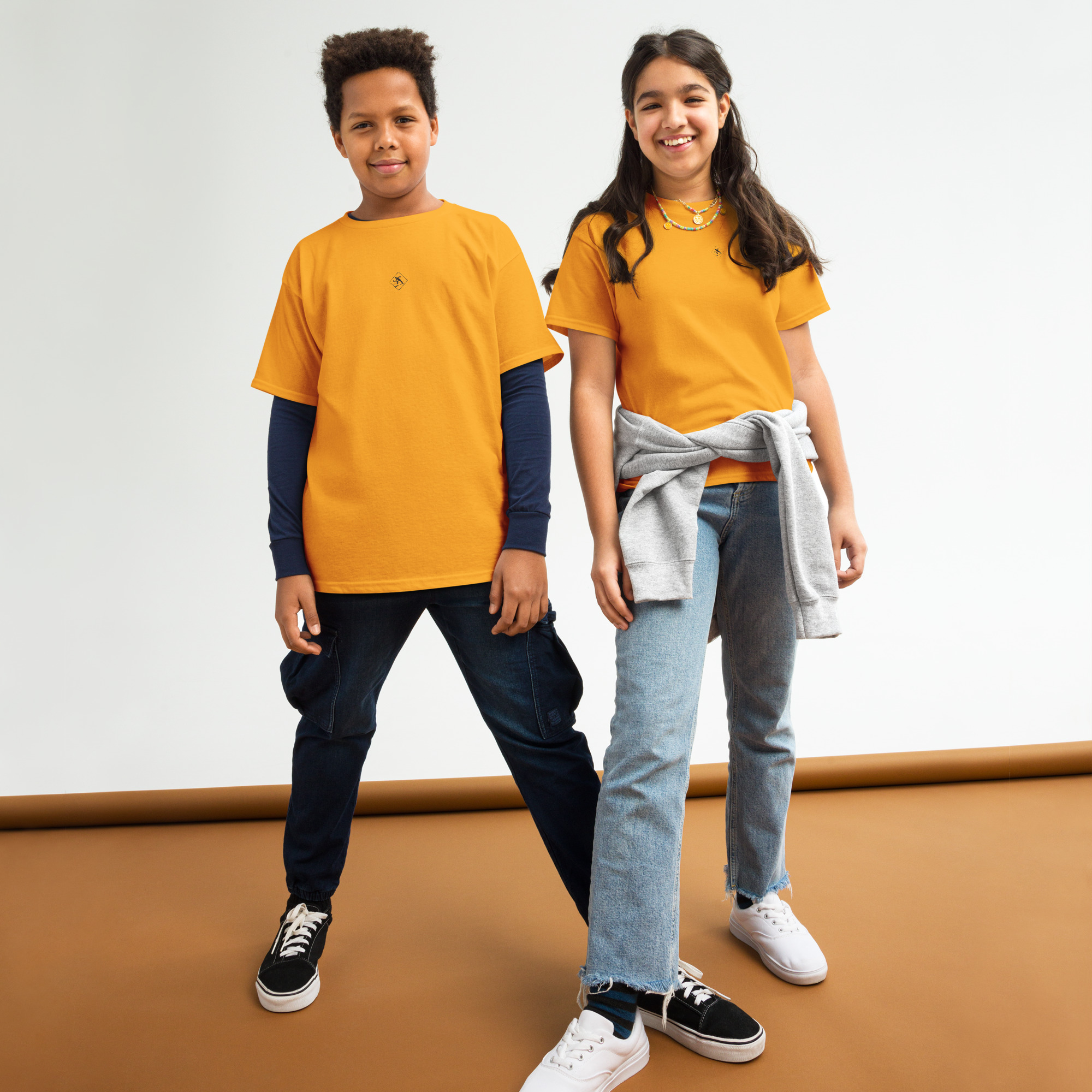 T-Shirt für Jugendliche und Kinder gelb – Bild 4