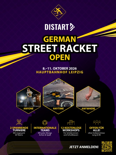 01.08.2026 Distart German Street Racket Open  -Registrierung geöffnet